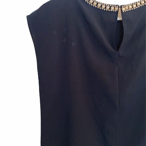 Cynthia Rowley Blue Jeweled Collared Blouse Sz S - Picture 4 of 8